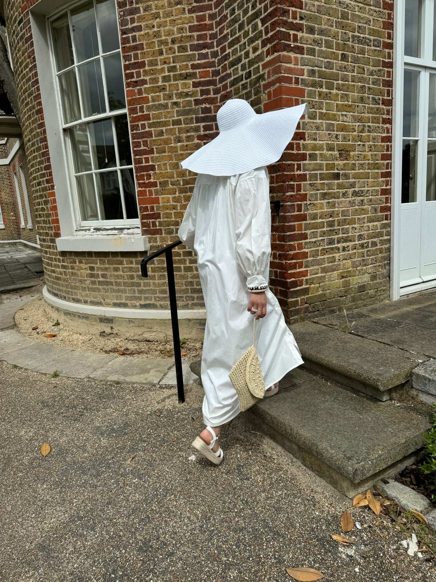 Oversized Maxi Shirt Dress White