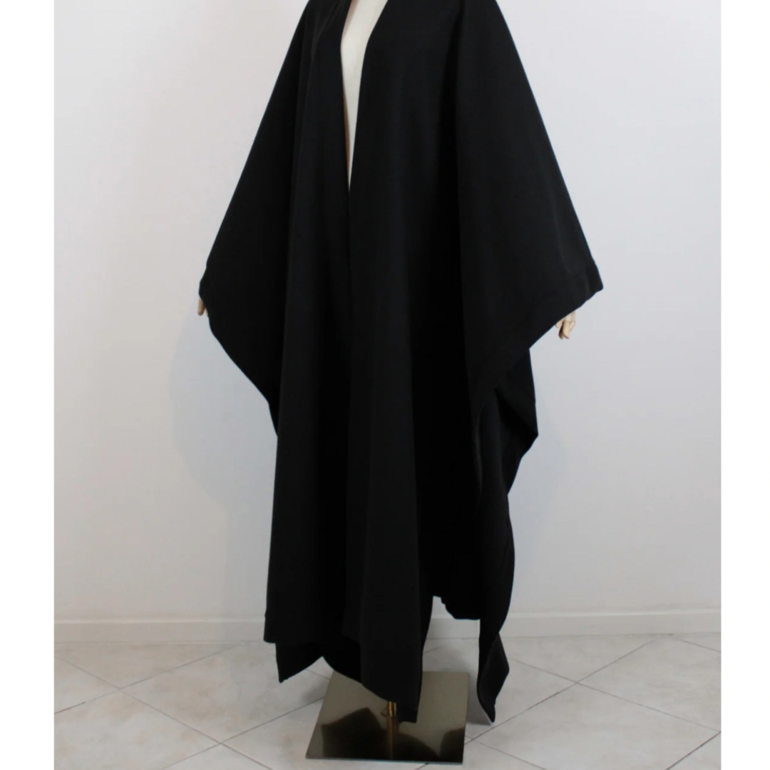 Open Cape Coat Black