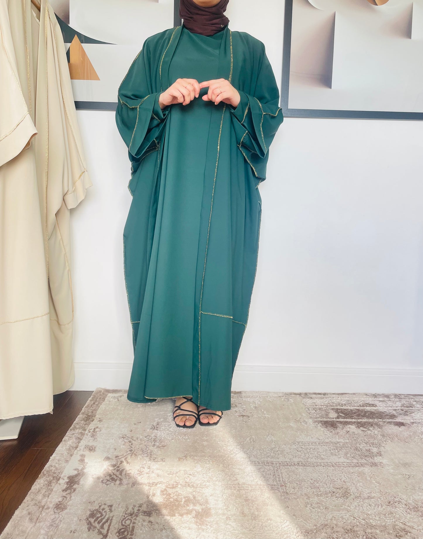 DYCKRA Abaya Set Green