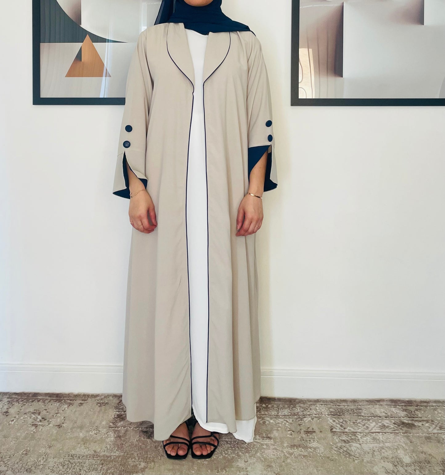 MANEL Abaya Taupe