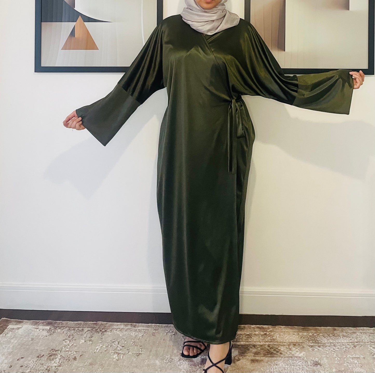 NOOR Dress Dark Olive