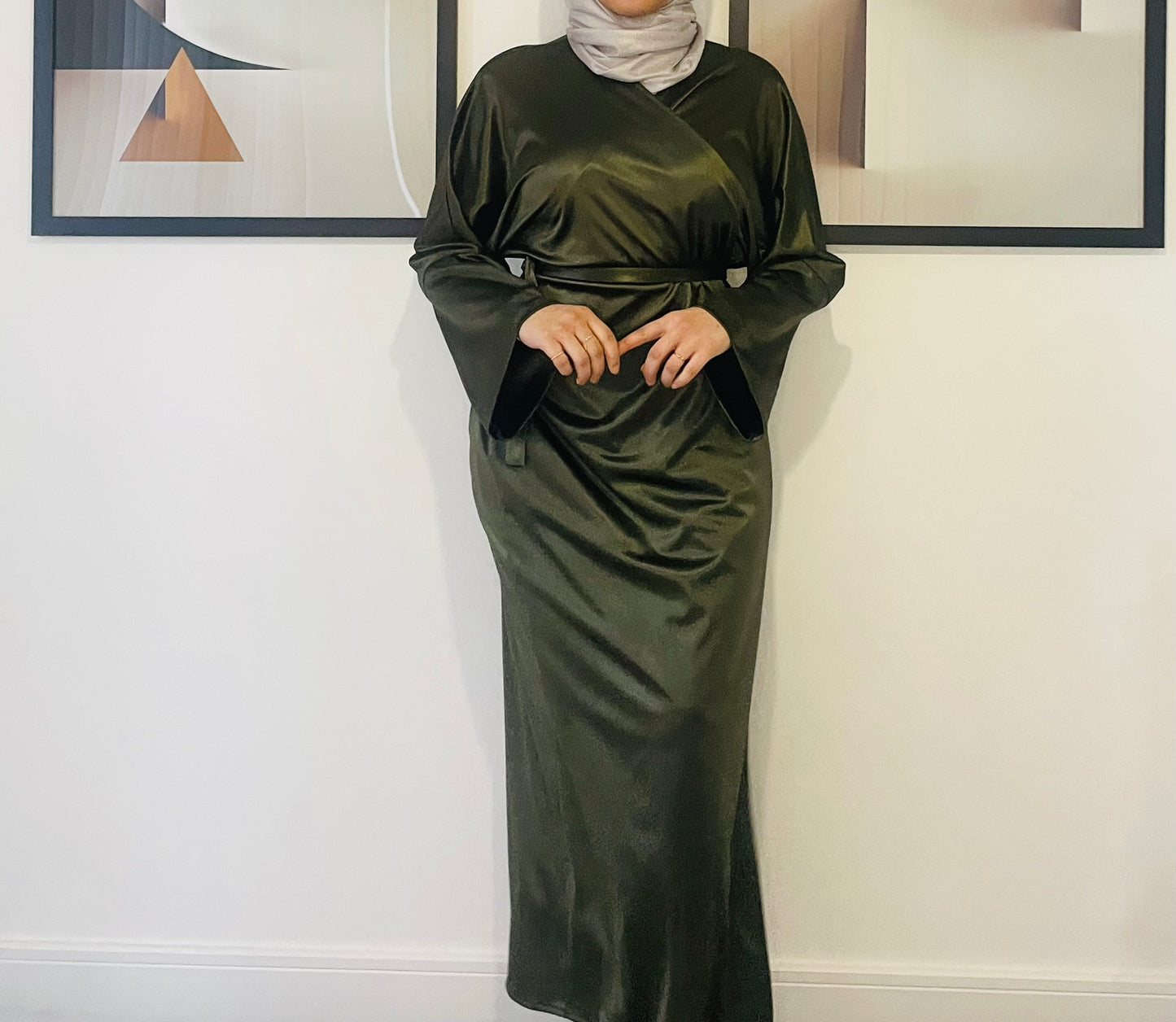 NOOR Dress Dark Olive